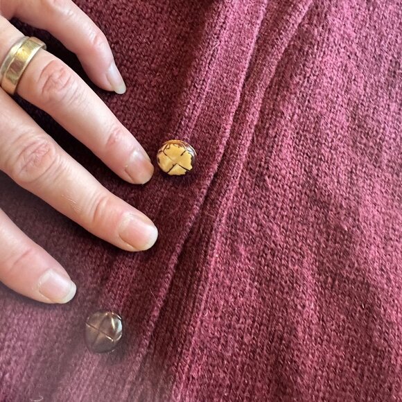 Vintage Robert Bruce Burgundy Wool Buttoned Mens Vest Size Large Academia - Picture 6 of 6